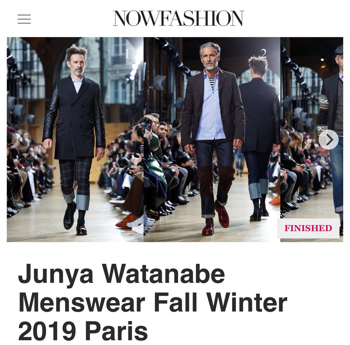 Top show at the Paris Fashion Show merci Junya #JUNYAWATANABE