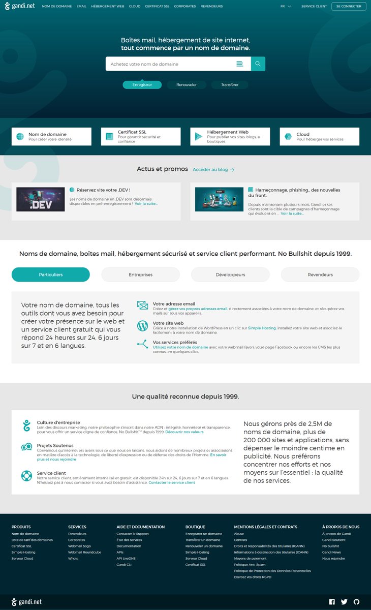 Le site de Gandi aussi a bien grandi en 10 ans ! Mais pas que !
En 2009 : 37 extensions, 800 000 domaines gérés, 40 employés
2019 : 762 extensions, 2,3 millions de domaines gérés, et 135 employés !
En prime, nous fêtons nos 20 ans cette année 😉#10yearschallenge #20yearschallenge