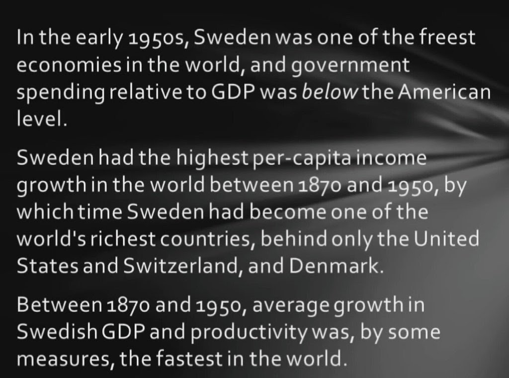 What Alexandra Ocasio Cortez doesn't understand when she lauds Sweden. Her Democratic Socialist policies wrecked it in 1970-80s. "Neoliberal" reforms in the 90s made it what it is today."Twenty five years of Swedish Reforms"  http://bit.ly/2cYDYOb&nbsp;