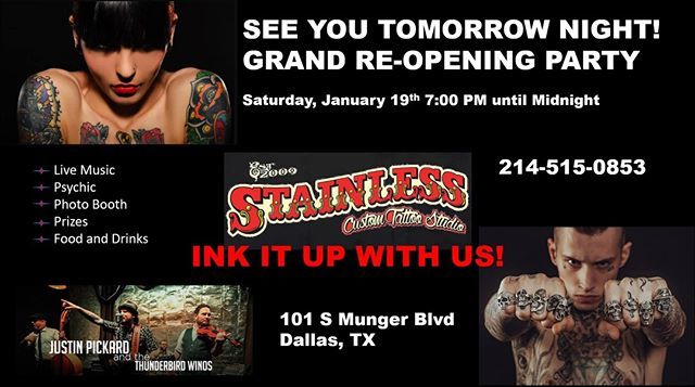 StainlessDallas's tweet photo. See you tomorow night at our Re-Grand Opening Party! https://t.co/I3Nxc0K6MT https://t.co/EXWdFboyXb