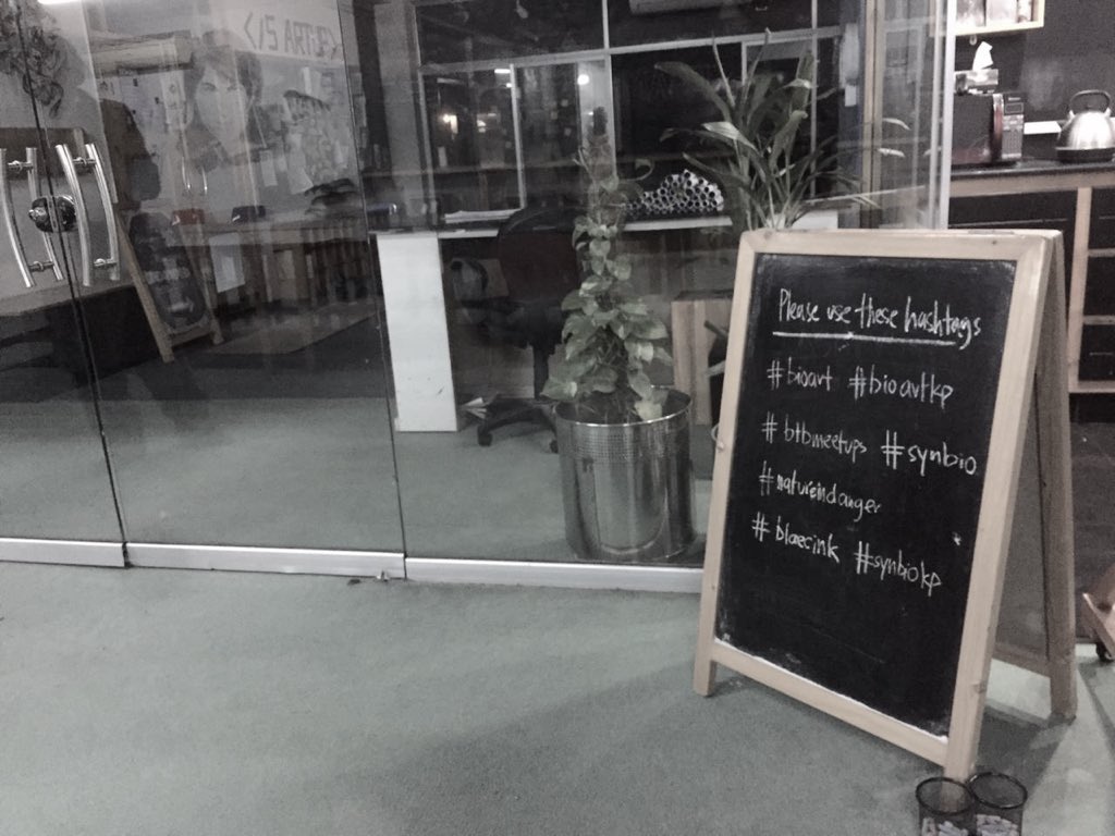 bioartcommunity's tweet photo. We are all ready for the Meetup-II. Can't wait to see you all! 🖤
#bioartkp #bioart #btbmeetups #synbio #synbiokp #blaecink #natureindanger https://t.co/zNZcBLYPT0