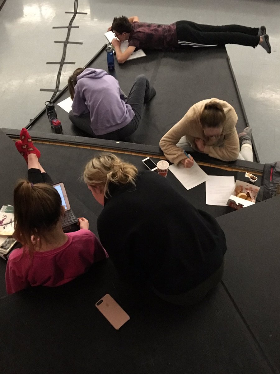 SCIdance's tweet photo. Reflecting on what this show has taught us about our lives. #working #musicals #tvdsbarts #twomoreshows https://t.co/6nTvf6VznX