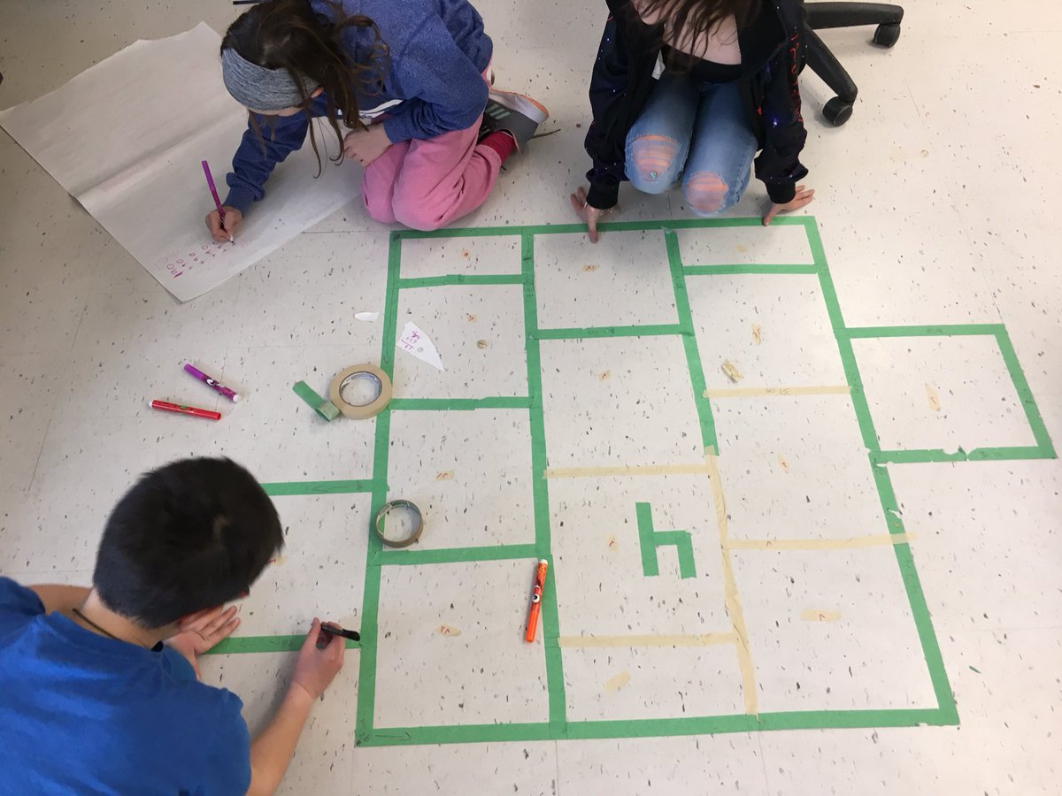 MrsJENKINS1234's tweet photo. Impressive learning happening yesterday! Each student was so engaged and I saw some interesting strategies for Area and Perimeter 📏🔲⬛️ #math #measurement #teamwork #handsonlearning @KingCityPS https://t.co/JaDJTxUJdh
