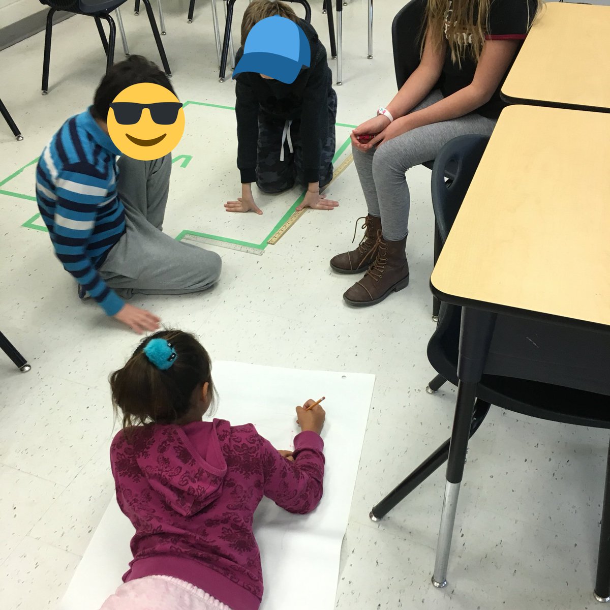 MrsJENKINS1234's tweet photo. Impressive learning happening yesterday! Each student was so engaged and I saw some interesting strategies for Area and Perimeter 📏🔲⬛️ #math #measurement #teamwork #handsonlearning @KingCityPS https://t.co/JaDJTxUJdh