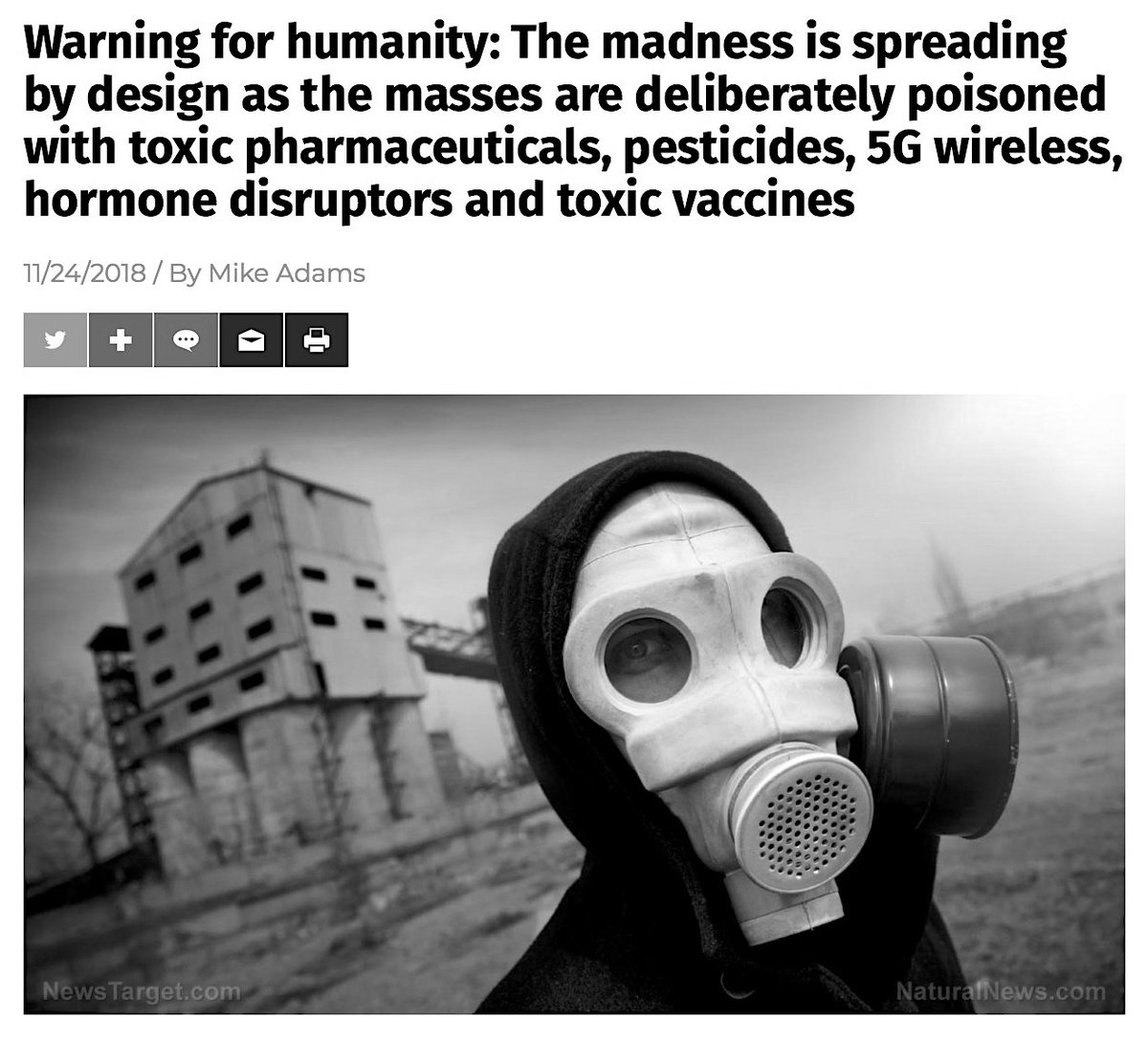 For A Century, The Demented Globalist Cabal Have Intentionally Weakened The Human Mind And Spirit. 'They' Want You Dead, Sick, On Meds For Life, Docile, Malleable, And Submissive, To Make Sure YOU Never Dare Attempt To Rise Up Against Them. https://www.vaccines.news/2018-11-24-warning-for-humanity-madness-spreading-masses-poisoned.html #QAnon  @potus