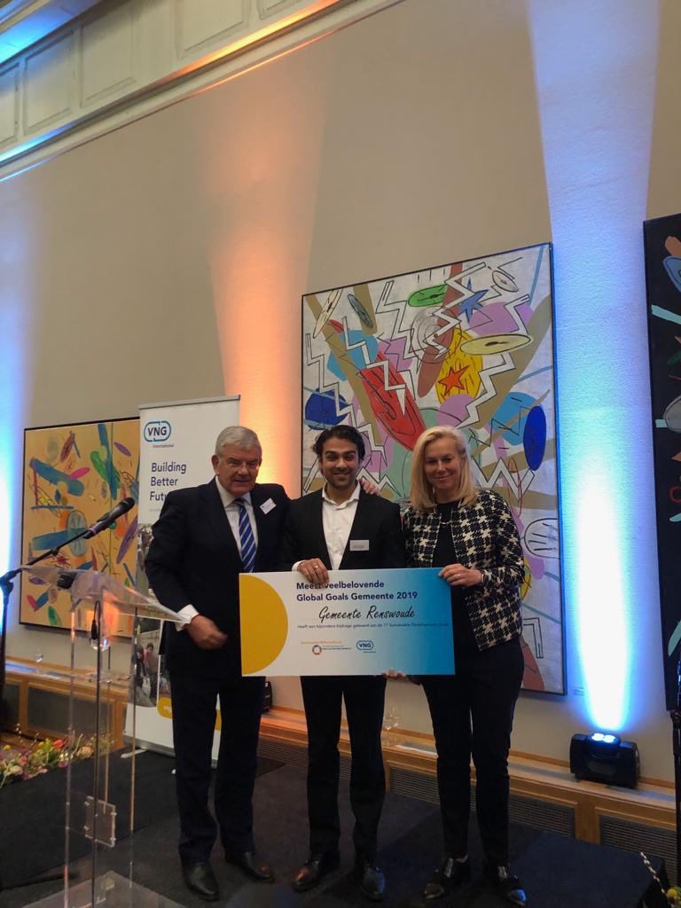 Heel blij, Renswoude is de meest veel belovende global goals gemeente 2019. En nu waarmaken! <a href="/SanderFoort/">Sander van 't Foort</a>