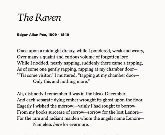 the raven poem essay