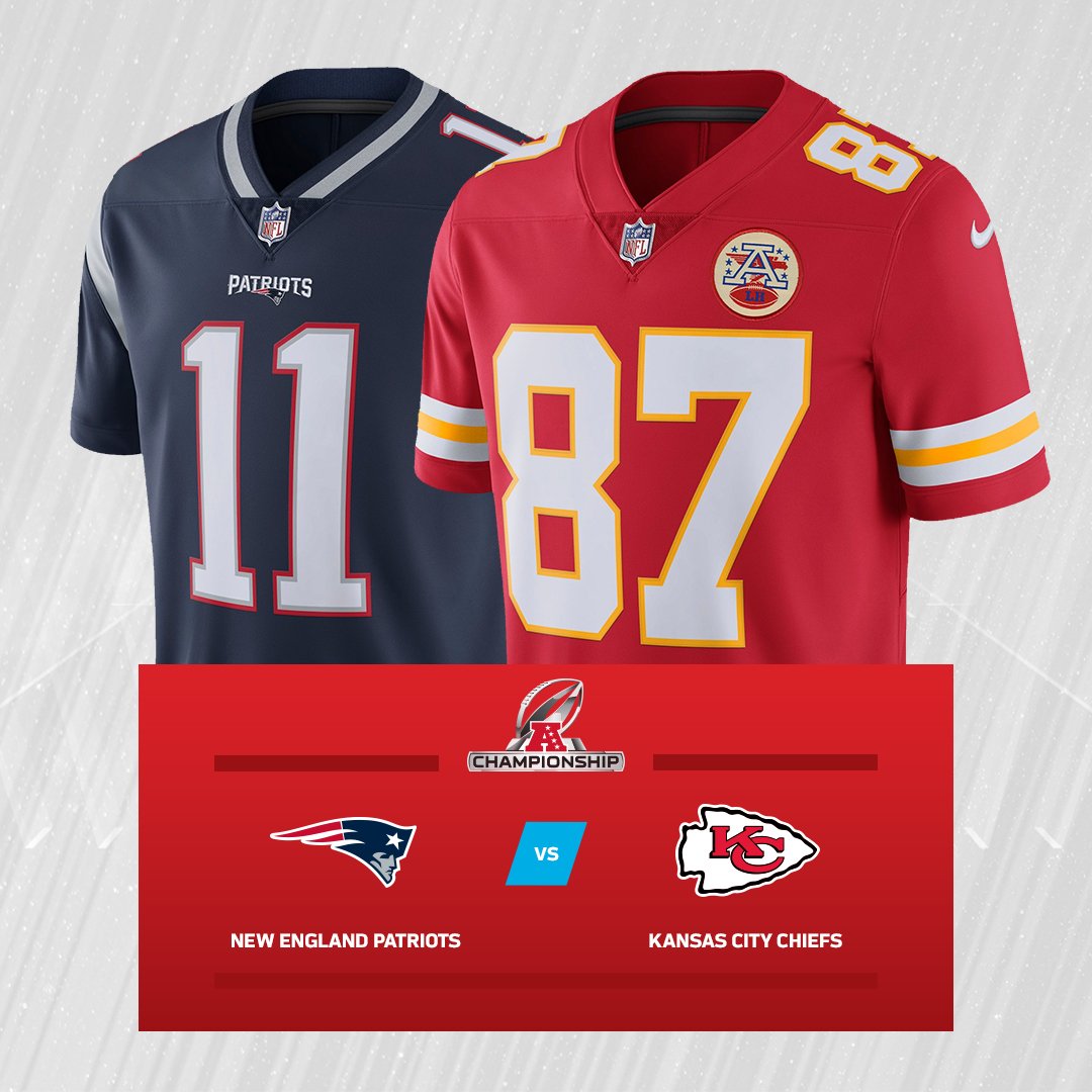 The @Patriots and @Chiefs are battling it out in the AFC Championship Game for a ticket to #SBLIII! Who ya got? #NEvsKC
RT for #LetsRoll
Fav for #EverythingWeGot