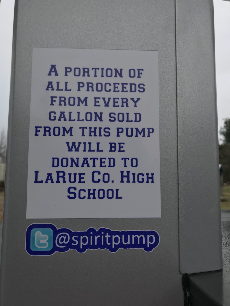 spiritpump's tweet photo. Welcome to the @spiritpump network, @LaRueCounty!!! I believe we will see some strong support from the local community here in LaRue County. We are proud to partner with and fuel the needs of the students and teachers at LaRue County High School. #inspire #empower #achieve #LCHS https://t.co/sqklds3ZZD