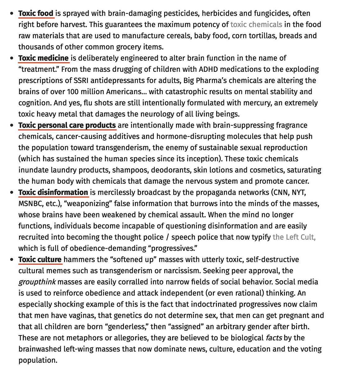 For A Century, The Demented Globalist Cabal Have Intentionally Weakened The Human Mind And Spirit. 'They' Want You Dead, Sick, On Meds For Life, Docile, Malleable, And Submissive, To Make Sure YOU Never Dare Attempt To Rise Up Against Them. https://www.vaccines.news/2018-11-24-warning-for-humanity-madness-spreading-masses-poisoned.html #QAnon  @potus