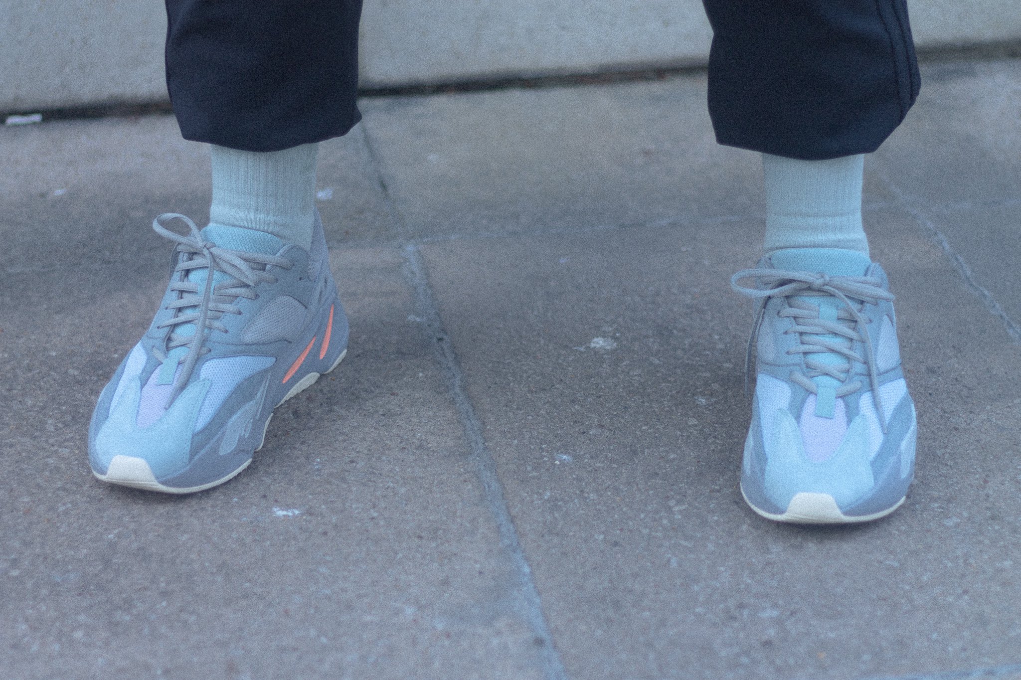 yeezy 700 inertia v2 on feet