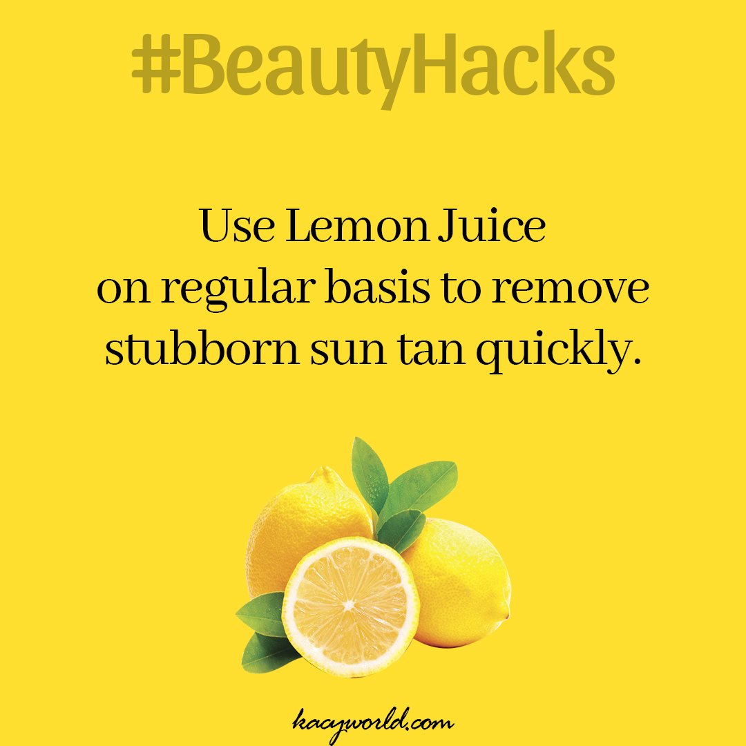 kacyworld's tweet image. Take a slice of lemon juice to #removesuntan and rub it all over your face every alternate day .
You will the results within 2 weeks.🌟🌟🌟
.
.
#kacy #kacyblog #beautyhacks #beautytips #tipoftheday #beautyblog #beautyblogger #makeuplook #skincare #suntan