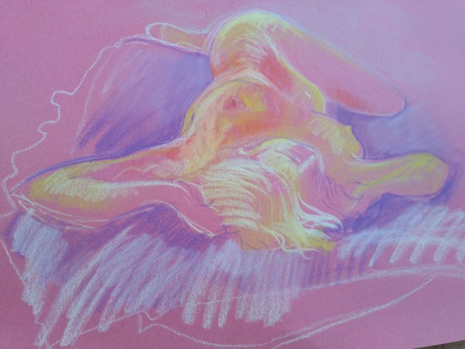 One of the fabulous artworks from todays art class run by @BeckGra 😍😍😍 I've never looked so good 😍😍😍<a href="/tag/adultwork"class="tags"><span>#adultwork</span></a>