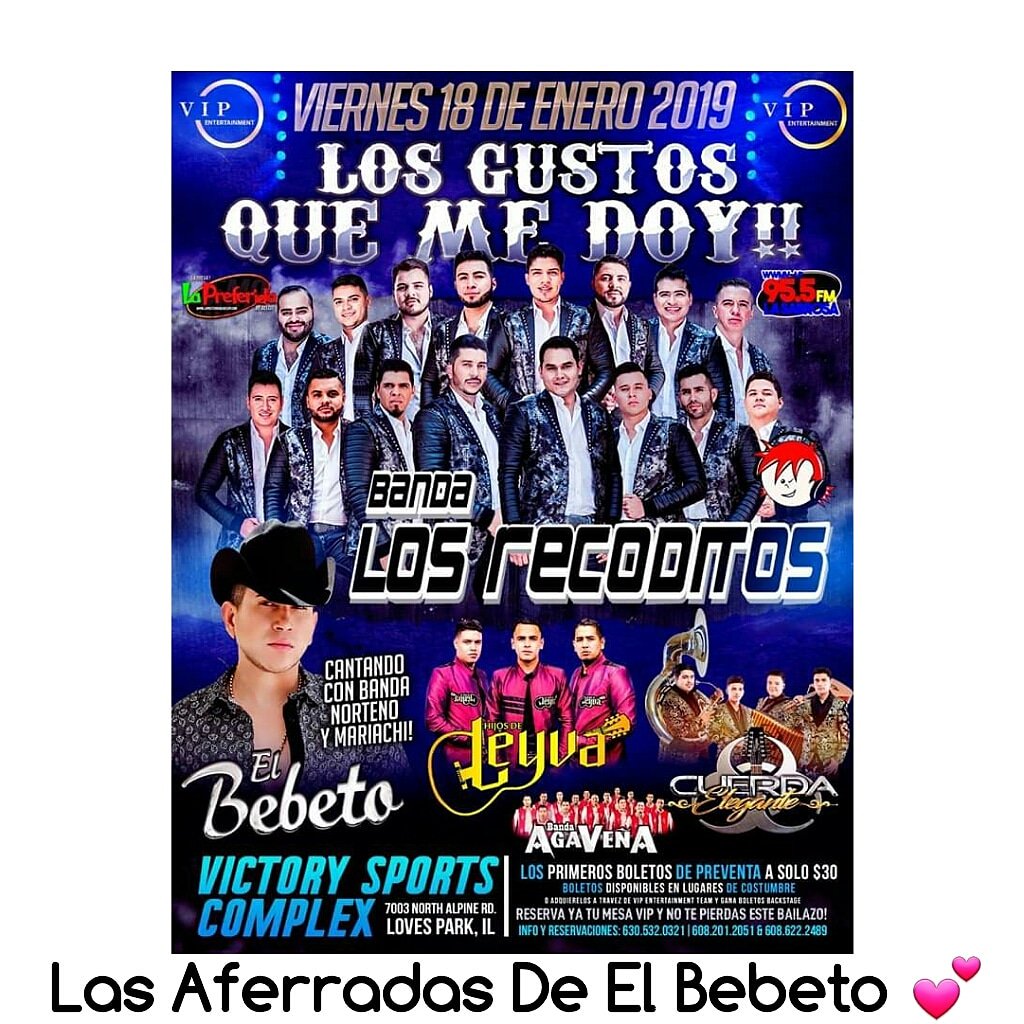 LindiisM's tweet photo. 😃 HOY!!! VIERNES 1⃣8⃣ De ENERO "El Galán De La Banda" @El_Bebeto 🎤🎶💞 se presentára en LOVES PARK, ILLINOIS cantando todos sus éxitos 😍
¡NO FALTES! 😀
#Vete🎶
#HicimosClick😍🎶
#MiPersonaPreferida✨
@El_Bebeto 💖
@aferradasdebbto 💞
@latinpowermusic 💿 https://t.co/vaA0L9OiRh
