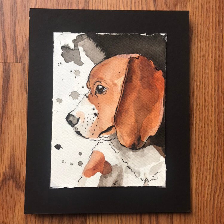 tinybarnstudio's tweet photo. Excited to share this item from my #etsy shop: Beagle Dog Portrait Orginal Ink Painting 5x7 inches https://t.co/xQencDIdsc https://t.co/opiHLzoUKU