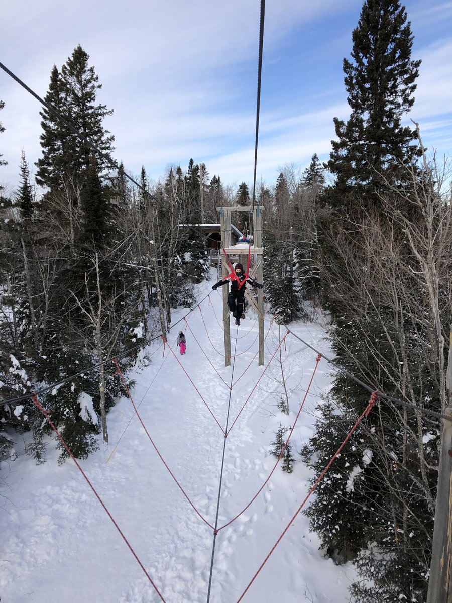 WEMSWolfRidge's tweet photo. #Group2C loving the ropes course, not loving the wind. https://t.co/c1Atr0B19Y