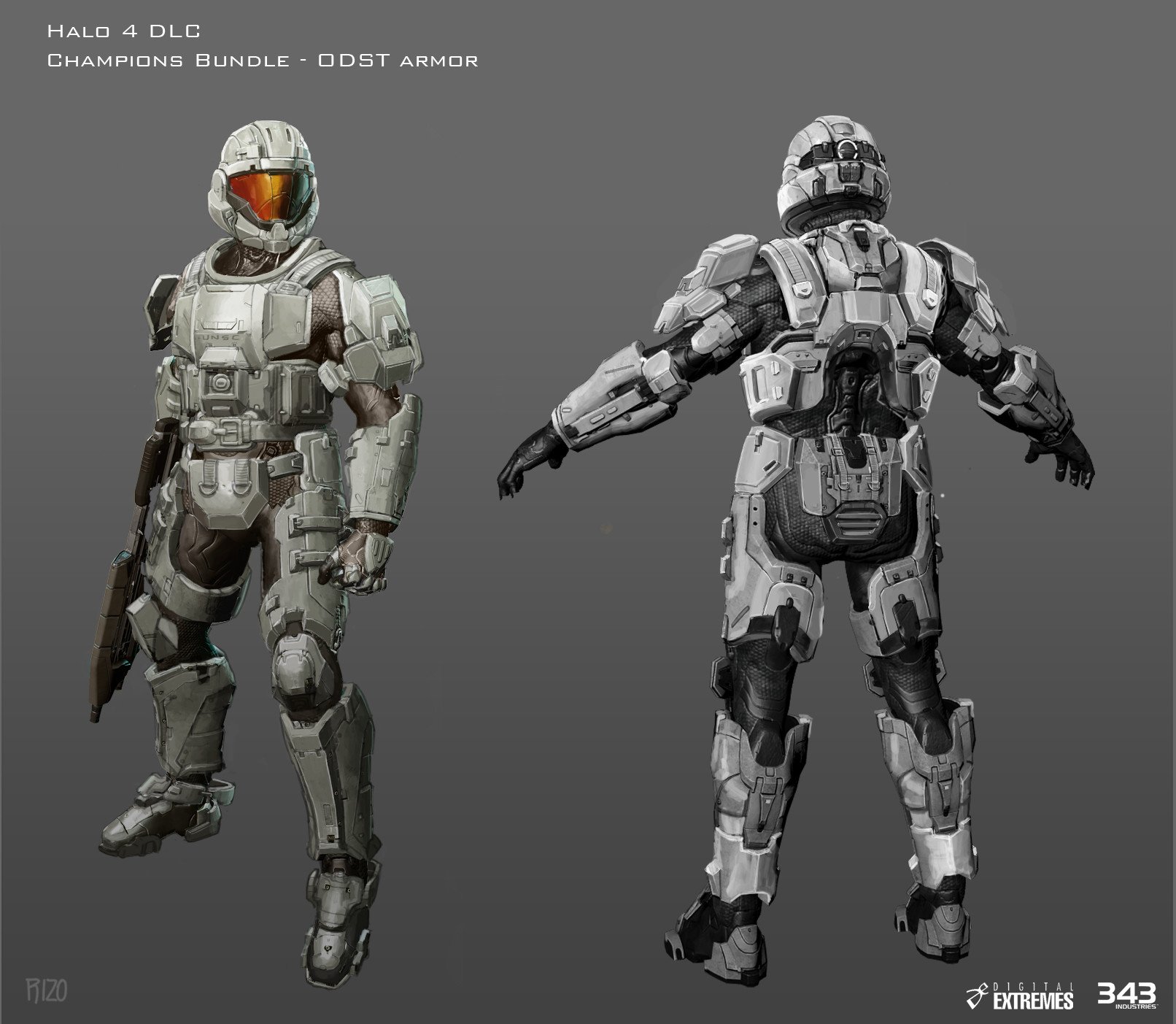Katie Dailydidact On Twitter This Concept Art Looks Wonderful Would Ve Been Cool To See The Intricate Detail Translated Into The In Game Final Product Halo 4 Dlc Odst Armor Concept