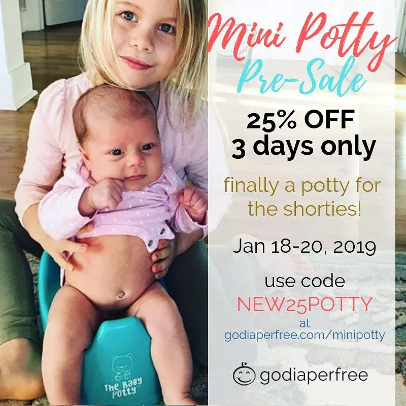 PBJamJelly's tweet photo. Mini potties are available! Use code NEW25POTTY at https://t.co/beBxuMPHCa by Sunday 1/20/19 midnight EST to get 25% off. #eliminationcommunication #diaperfree #diaperfreebaby #infanthygiene #godiaperfree #parenting #pottylearning #pottytraining #infantpottytraining https://t.co/chFyD2FJEo
