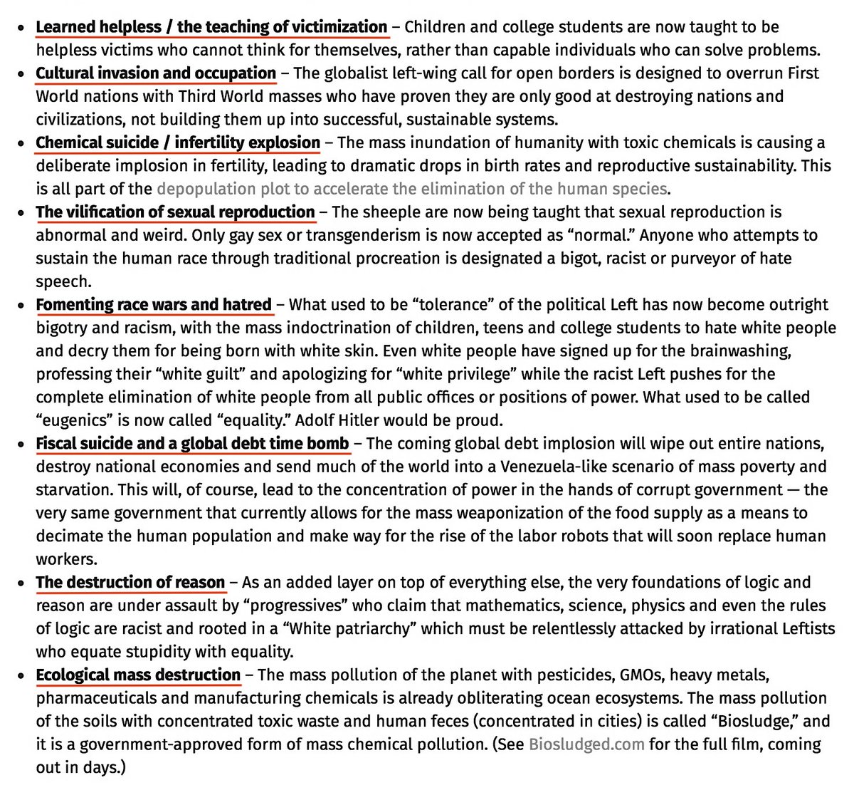 For A Century, The Demented Globalist Cabal Have Intentionally Weakened The Human Mind And Spirit. 'They' Want You Dead, Sick, On Meds For Life, Docile, Malleable, And Submissive, To Make Sure YOU Never Dare Attempt To Rise Up Against Them. https://www.vaccines.news/2018-11-24-warning-for-humanity-madness-spreading-masses-poisoned.html #QAnon  @potus