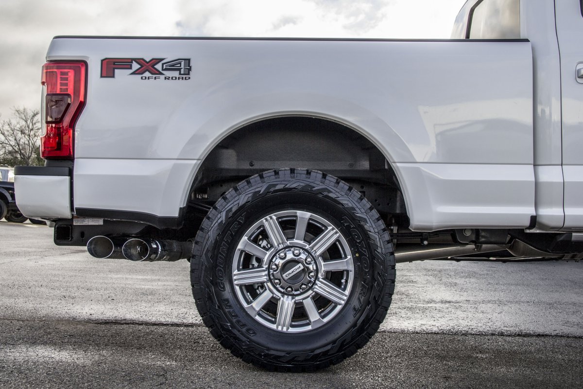 Check out this Ford F250 our accessories department turned out. #levelingkit and 37-inch tires #truckaccessories