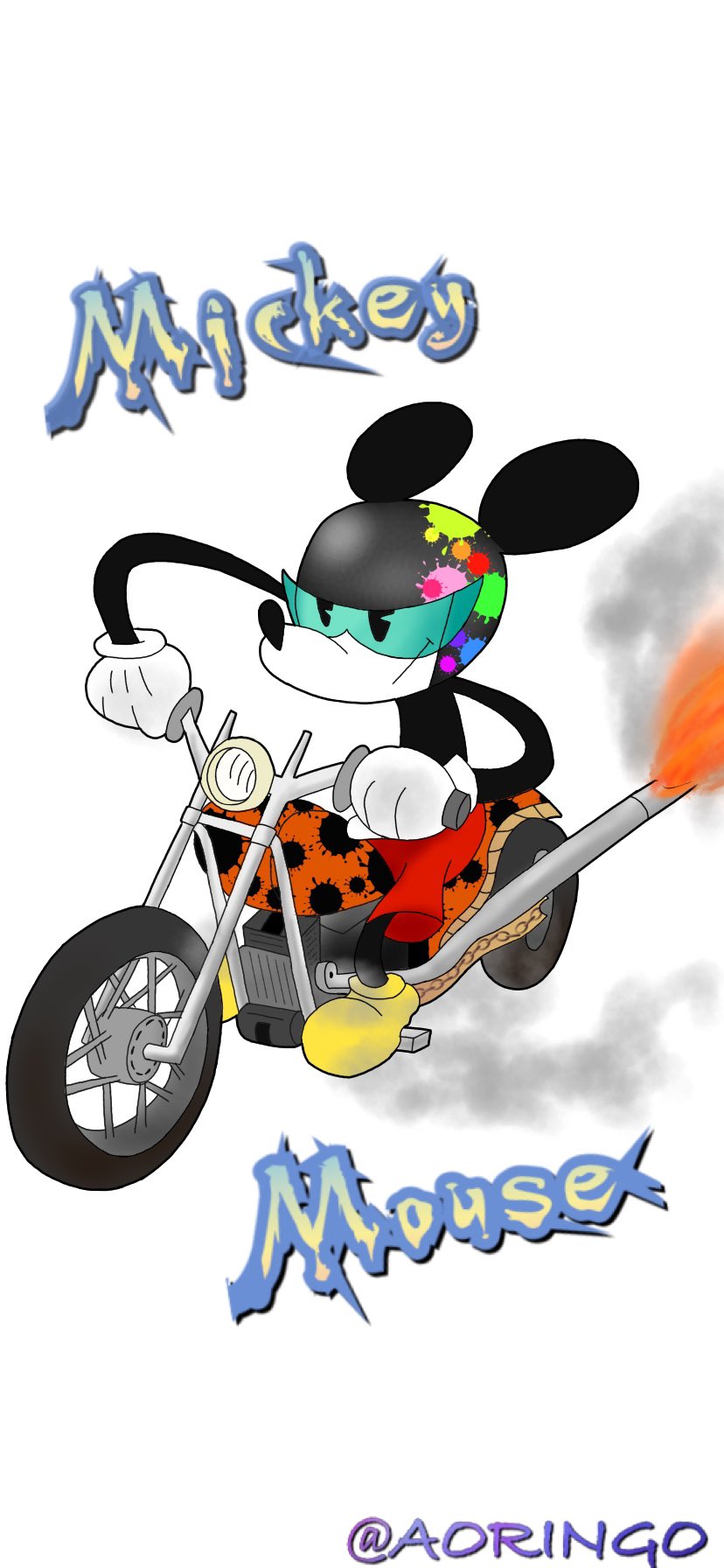⭐️オリエンタルランド　ミッキーイラスト ディズニーランド41周年おめでとう🎉🐍 #illustration #disney