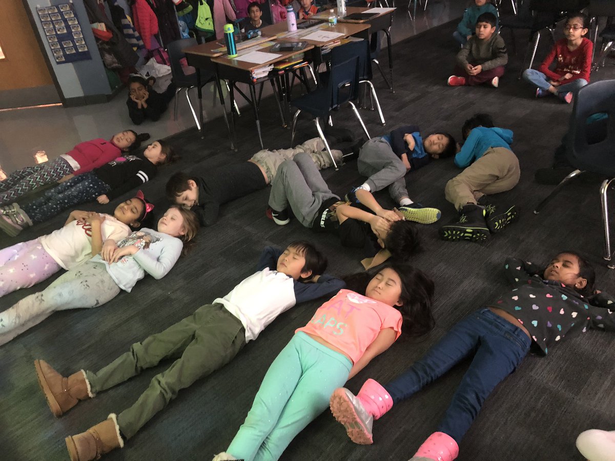 SauerPrairie's tweet photo. 2nd Graders practicing mindfulness and relaxing breathing today during their social work lesson! #inspire96 https://t.co/1o4o0dBNlS