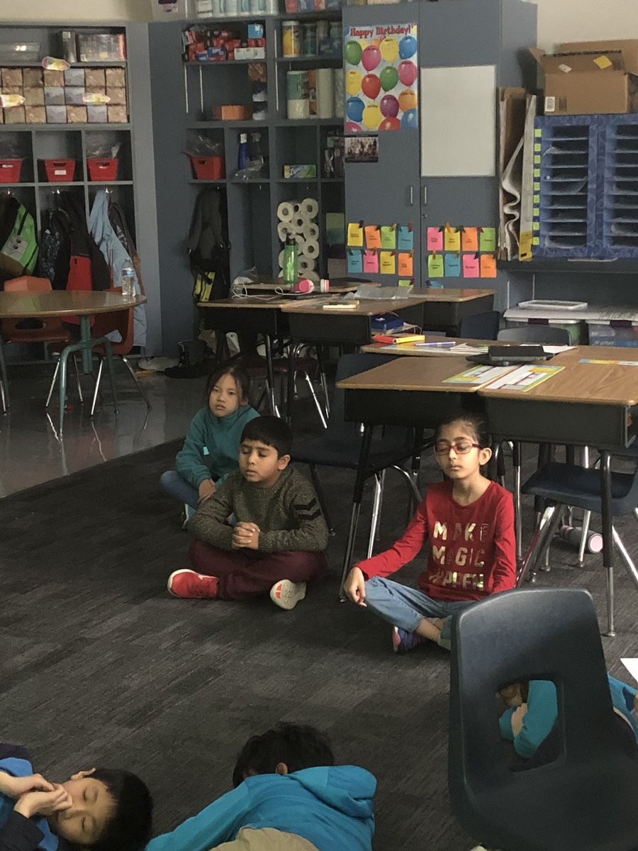 SauerPrairie's tweet photo. 2nd Graders practicing mindfulness and relaxing breathing today during their social work lesson! #inspire96 https://t.co/1o4o0dBNlS