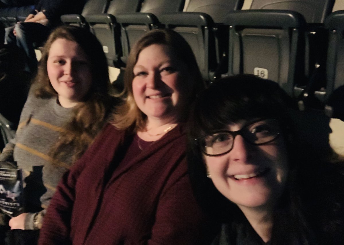 About to begin! Eeeeeeee! Here with my two favourite Hufflepuffs! #HarryPotterInConcert