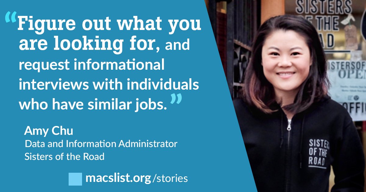 Macs_List's tweet photo. Amy had to decide if she wanted to continue working in the technology sector, or pursue a community-driven job with a nonprofit organization. See what decision she made, and how she landed a #pdxjob in this #SuccessStory. https://t.co/8a8H7ur5eI https://t.co/hSQE4BN0jT