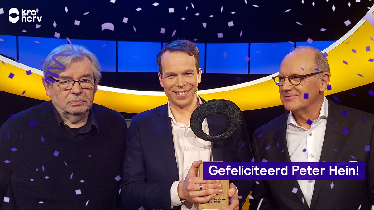En de winnaar is..! Peter Hein wint het best bekeken seizoen ooit van <a href="/DeslimstemensNL/">DeslimstemensNL</a> met ruim 1,5 miljoen kijkers per aflevering. Van Harte! #deslimstemens