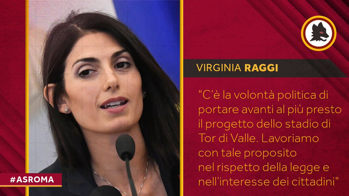 “Tifosi e cittadini dovranno essere orgogliosi di questa opera. E lo saranno presto”. 

Le parole della sindaca Raggi sullo <a href="/StadiodellaRoma/">Stadio della Roma</a> 

👉 asroma.com/it/notizie/201…