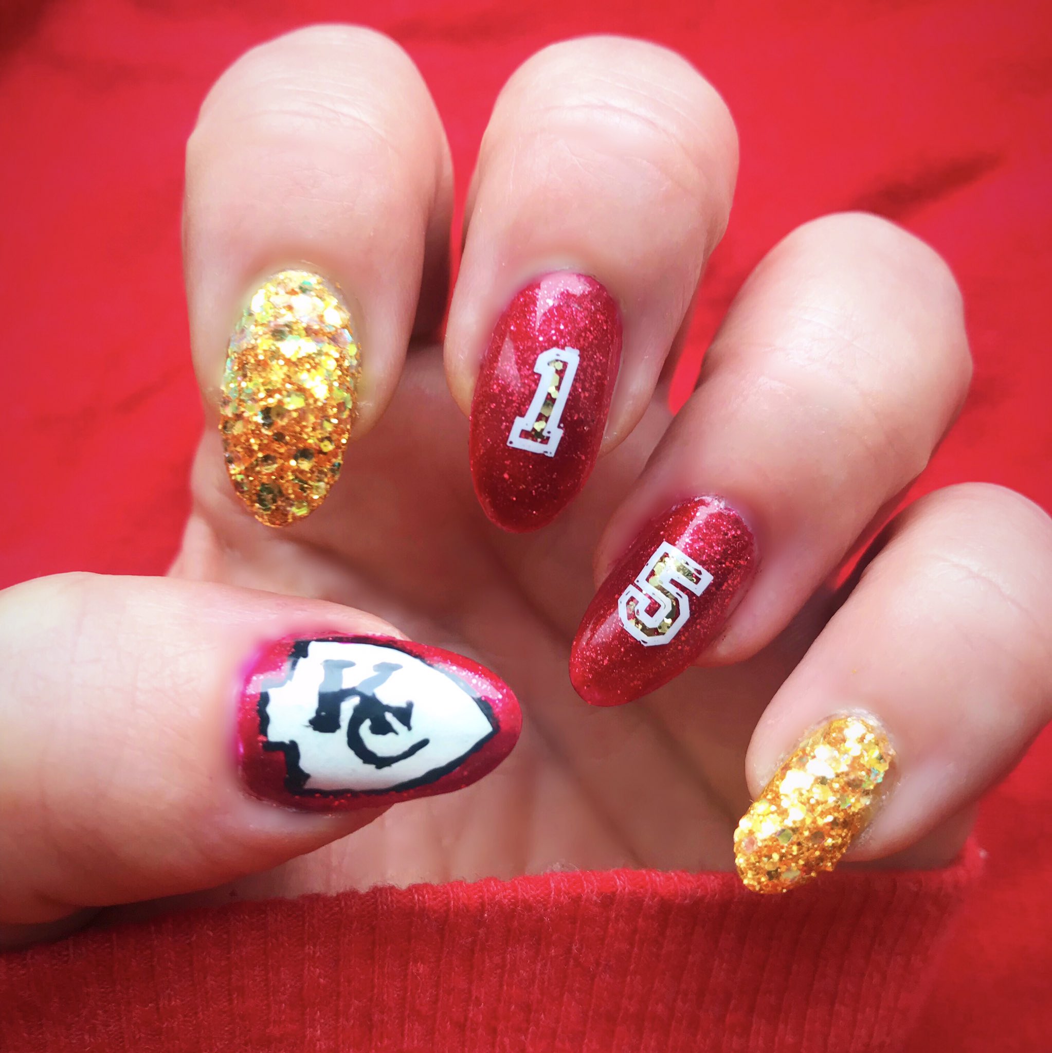 Kansas City Chiefs Nail Designs