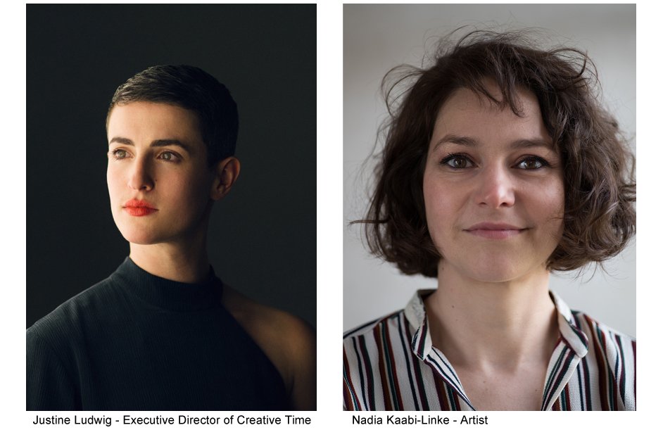 Visit us tmrw at 11:30am! Artist Nadia Kaabi-Linke will be in conversation with Justine Ludwig, executive director of @creativetimenyc. This will be the first of our series featuring artists, curators, and scholars bit.ly/2HmZOtE