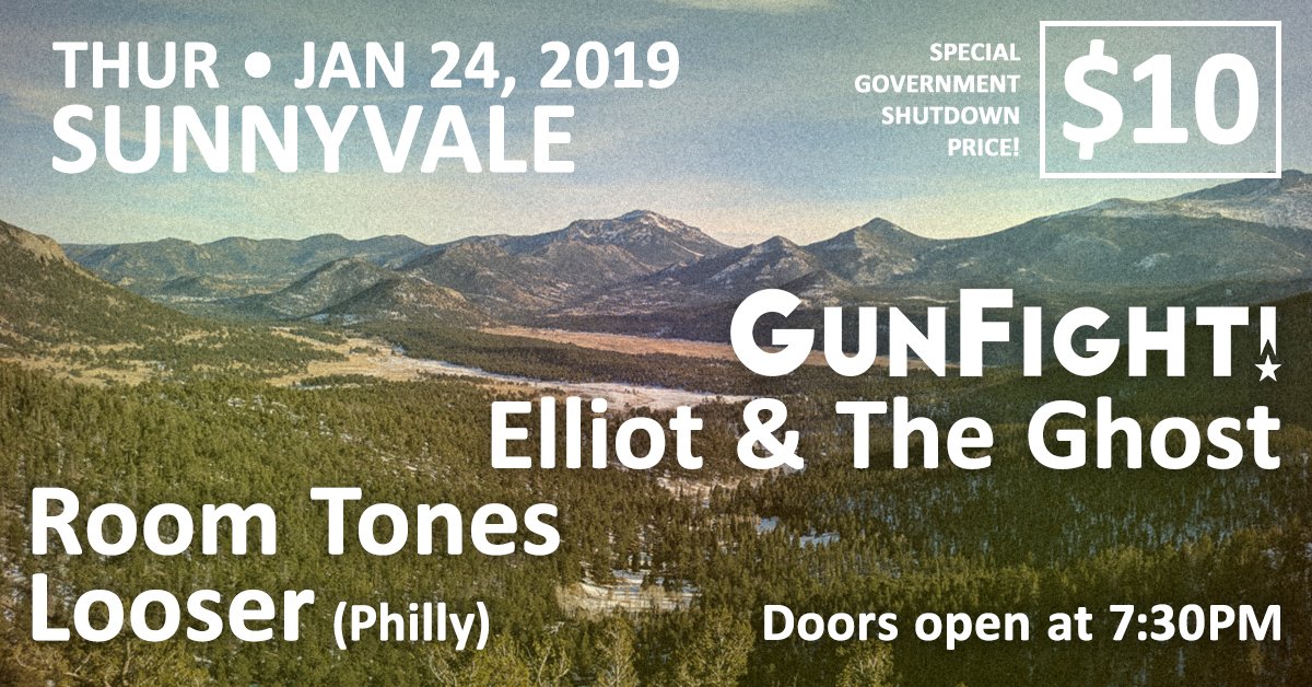 THURSDAY 1/24: Come see <a href="/gunfightband/">GunFight!</a> at <a href="/sunnyvalebk/">Sunnyvale</a>!! Doors at 7:30pm! $10. #livemusic #nextshow #hellYEAimGONNAbeTHERE #GovernmentShutdown VISIT OUR NEW WEBSITE: gunfightband.com