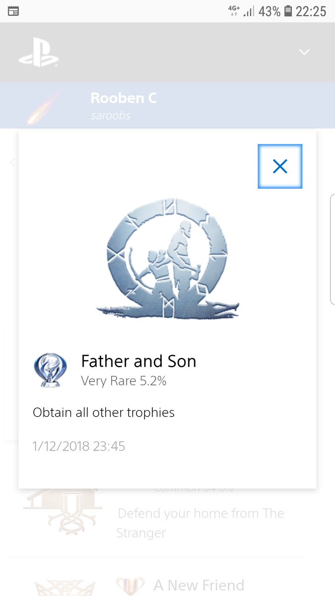 tigeroobs's tweet photo. @AskPS_UK On the 01/12/2018 after many late nights. I attached a screenshot of it. Yes I have checked my email but nothing yet. I'm a God of war super fan and it's the single most reason I bought the PS4. Getting the special avatar reward will complete me lol https://t.co/XROoBY3FxZ