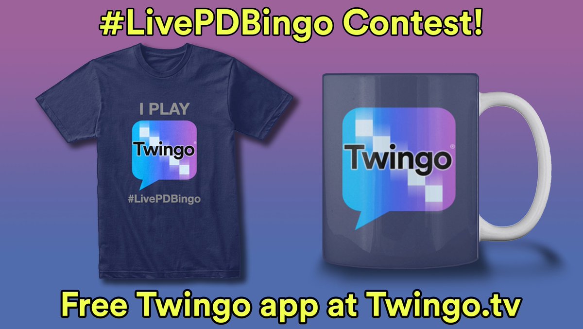 TwingoApp's tweet photo. 🌨️ Snowbound, #LivePDNation? Then it's time for a new Twingo #LivePD Bingo contest ALL #LivePDweekend long! We're giving away 2 NEW Twingo #LivePDBingo t-shirts and 2 Twingo coffee mugs, so get the app at https://t.co/0onvI8AUPV. 🚨 Here are the rules: https://t.co/FfYccAJtHU