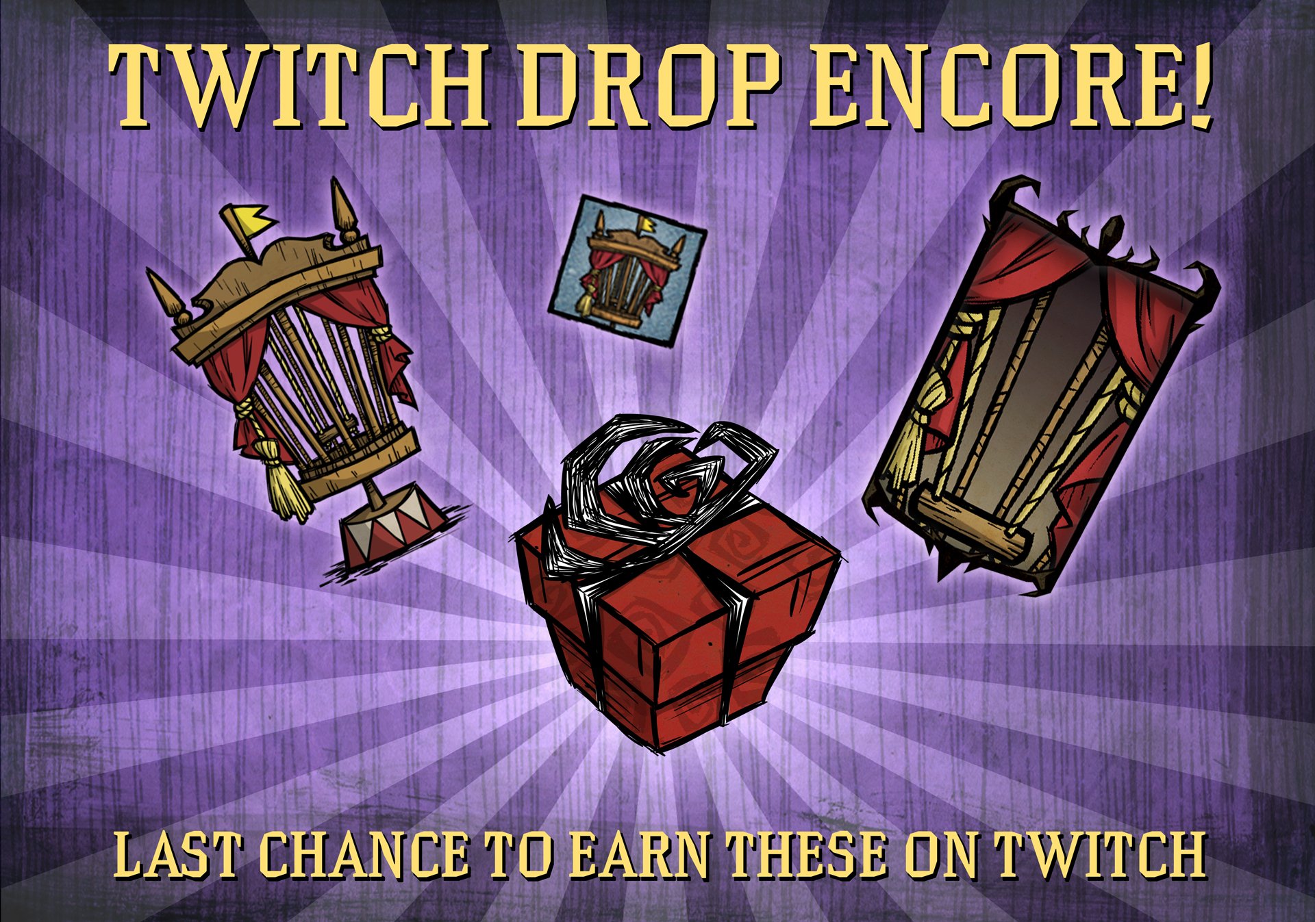 Klei Twitch Drop Encore Is Live If You Ve Ever Missed Any Don T Starve Twitch Drops This Is The Last Chance To Earn Them On Twitch Full Details Here T Co Jtgezi1dh0 T Co V0pi1nuxn9