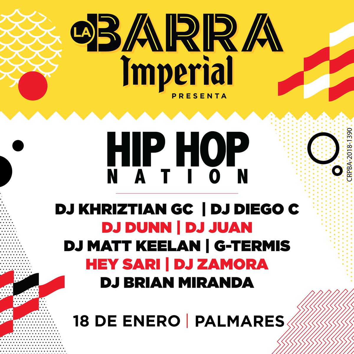 Nos vemos hoy en el <a href="/hiphopnationcr/">HIP HOP NATION CR</a>, los mejores DJ's del género de Hip Hop presentandose en #LaBarraImperial, pueden comprar sus entradas en la boletería. 🤑 😎