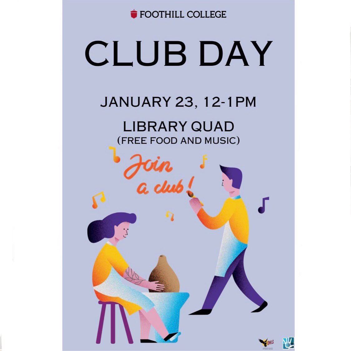 ASFCtweet's tweet photo. FREE food, music, and all the clubs will be there! Stop on by the L Quad this Wed. 12-1PM to check out all the clubs!!
•
•
•
#Foothill #College #Clubs #Owls #IAmFoothill #FoothillFresh #ICC #Footsie https://t.co/96YFYfaAZZ