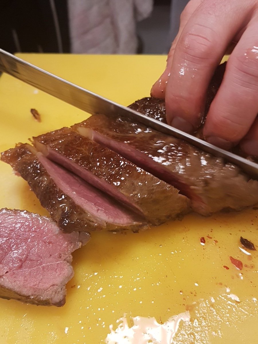 izzarddave's tweet photo. @PenwithSenara now it's time for @JudeKereama main .... grilled beef sirloin, tempura jacobs ladder, onions, japanese mushrooms, miso https://t.co/JwyCLJvzLK