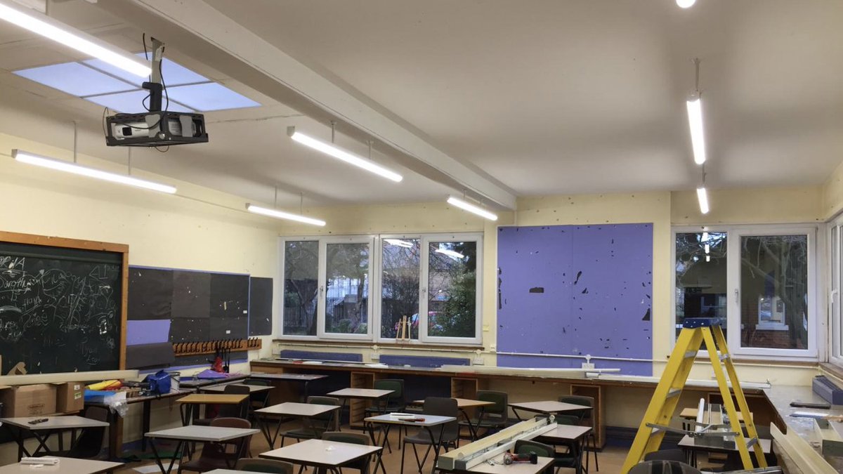 Bishop Stopford School - Out with the old T12 fluorescent light fittings in with the LED alternatives
<a href="/BishopStopfords/">Bishopstopfordsschoolenfield</a> 
<a href="/BishopStopford1/">Bishop Stopford School</a> 
<a href="/HeathfieldLED/">Heathfield LED</a> 
#enfieldschools
#LEDlighting 
#LED 
#lightingupgrade
<a href="/NightingaleNta/">@Nightingale_NTA</a> 
<a href="/totteridgeacad/">The Totteridge Academy</a> 
<a href="/LionAcTrust/">Lion Academy Trust</a> 
<a href="/reach2trust/">REAch2 Academy Trust</a> 
<a href="/GLL_UK/">GLL</a>