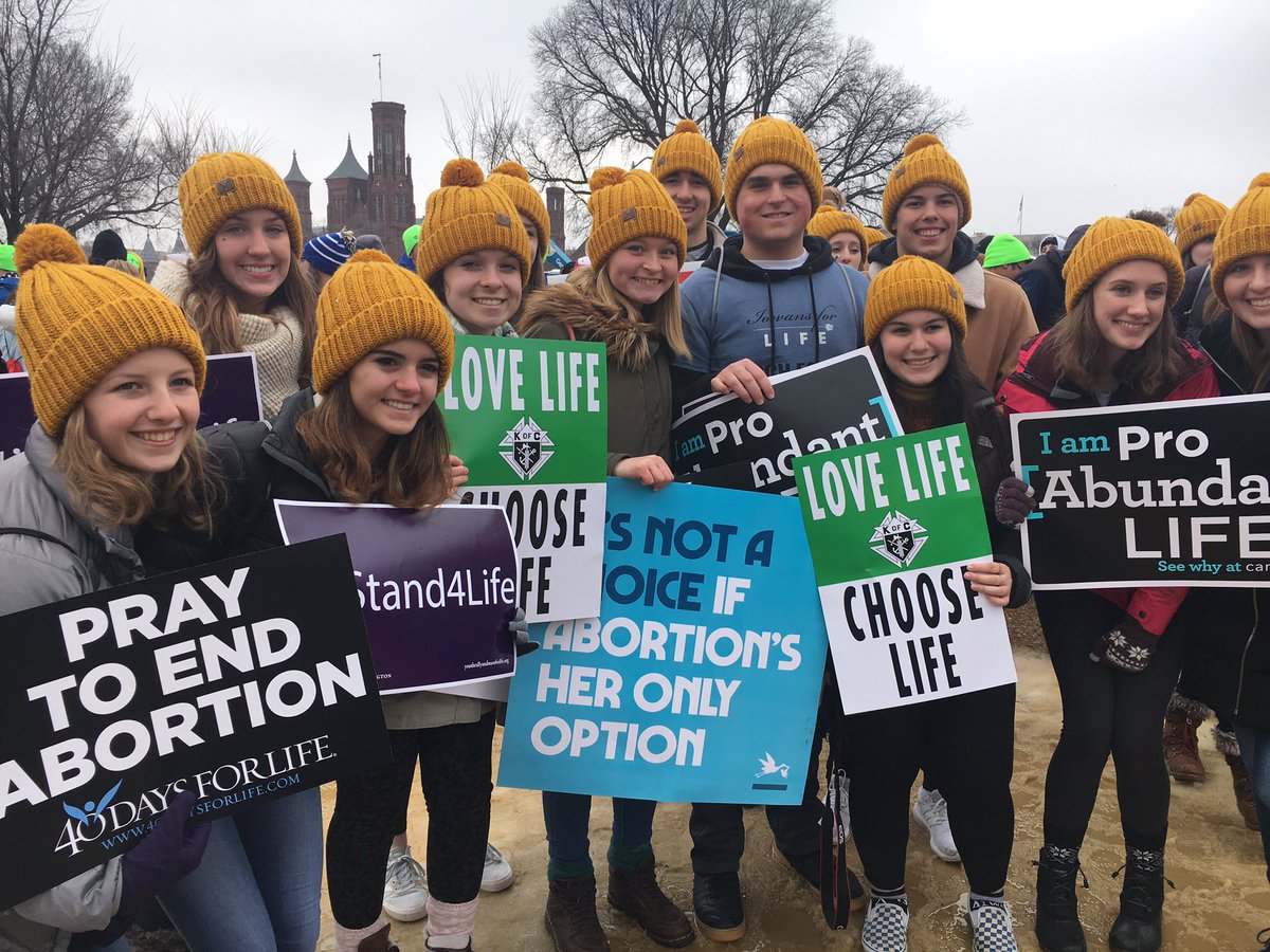 MaroonCrew's tweet photo. And they’re marching! Thank you to all of the students, staff &amp; parents representing DCHS in the March For Life today in Washington, D.C. https://t.co/aKGOglBCXC