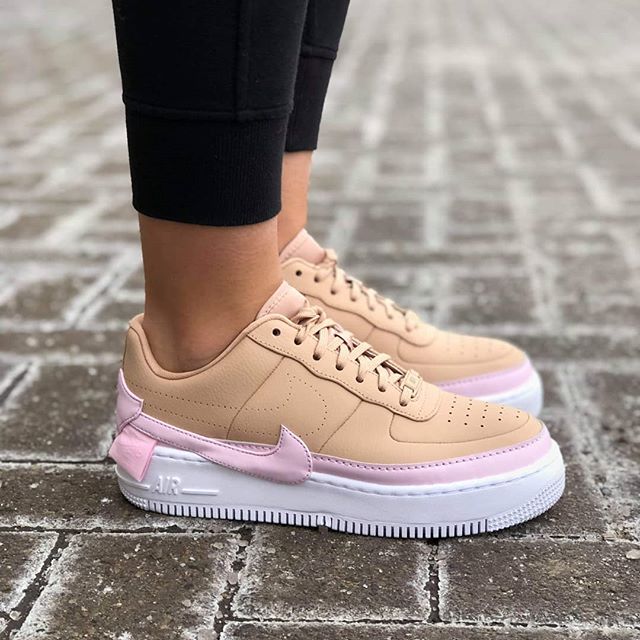 nike air force beige and pink