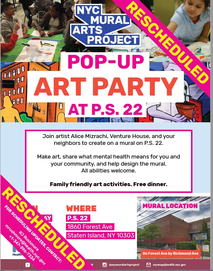 VentureHouseInc's tweet photo. The Mural Arts Project has been postponed https://t.co/5X6RH5BwOX