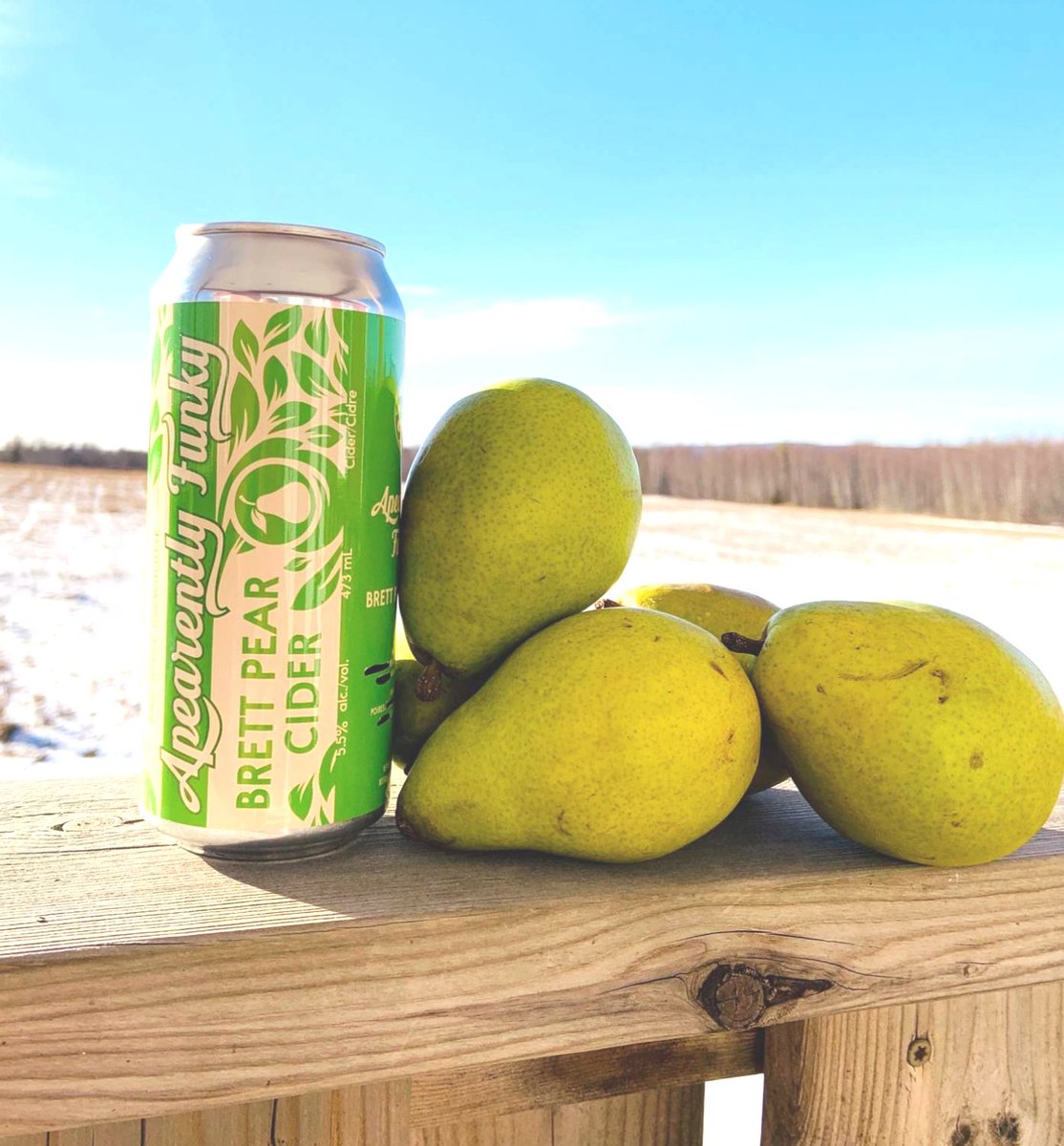 The new Apearently Funky is here! Local Valley pears wild fermented with Brettanomyces. Unfiltered &amp; Wildly Funky Goodness. Cans available at both locations and on tap at some cool places in HRM.
#perry #cider #brett #unfiltered #pearcider #local #FarmBrewery #valley #BadApple