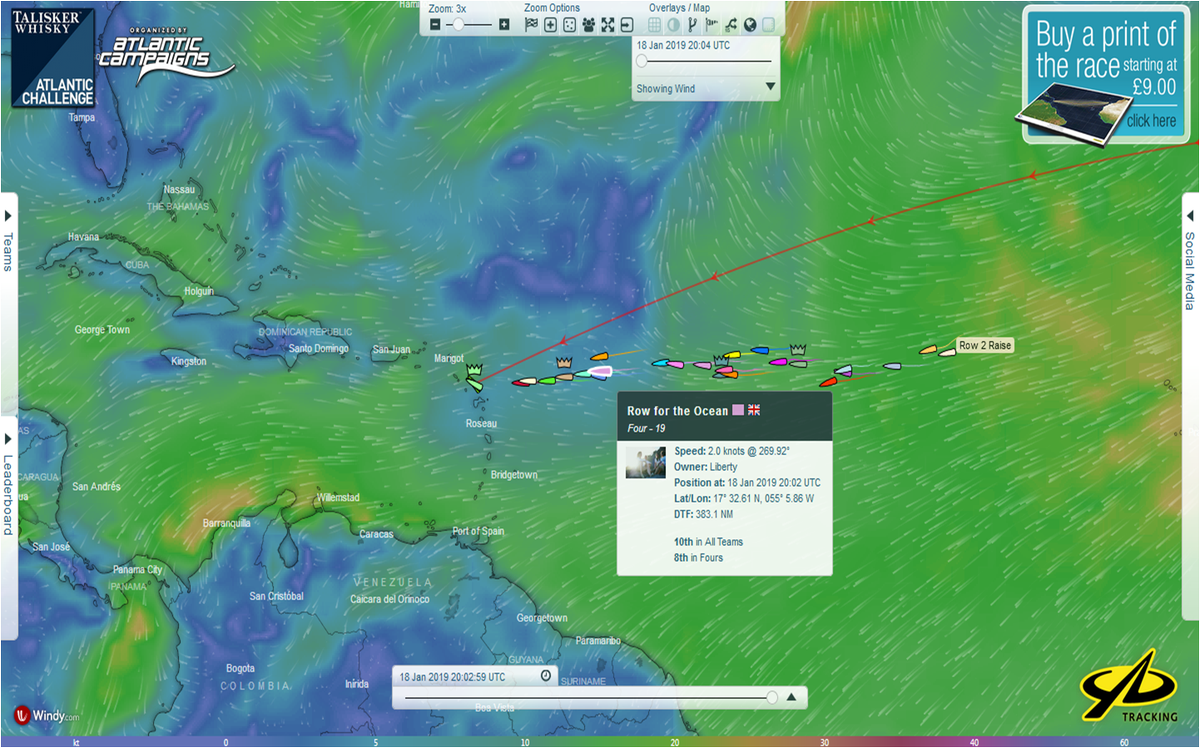 RowForTheOcean's tweet photo. The team have been pushing hard with extra shifts in wind that hasn't been favourable. They're exhausted, but with 380 miles to the finish, almost 90% of the distance is behind them now! Please support them by contributing what you can to @sascampaigns at https://t.co/jEVTNSvg6k https://t.co/jVWP6me6NH