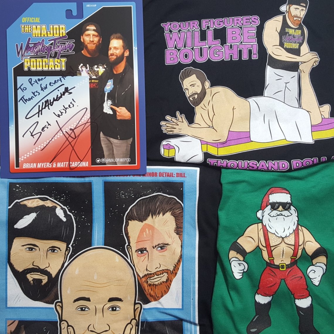 TTDWrestling's tweet photo. Awesome mail day today! Some totally tubular @MajorWFPod tees and even some of the old 'Best Wishes'! Thanks as always @ZackRyder and @TheCurtHawkins!! 🤘🏻🤘🏻🤘🏻 #MajorWFPod #ProWrestlingTees #TTDWrestling #wweactionfigures #wrestlingfigures #wweelitesquad #BestWishes https://t.co/tCAP1cE7bp
