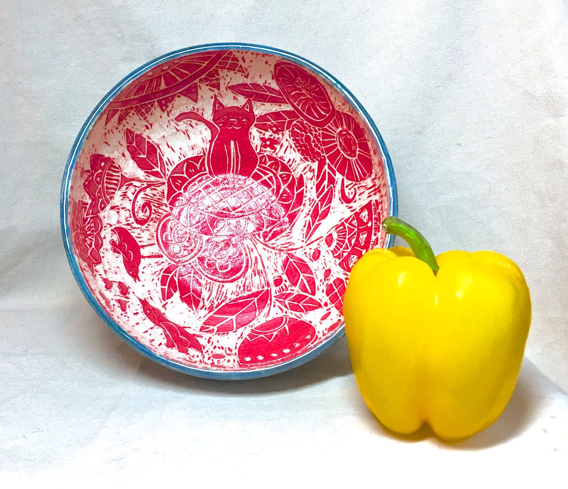 Zen Cat Pottery on Twitter "Large Ceramic Bowl https//t.co/m0XUnkCSC6 specialtoo 