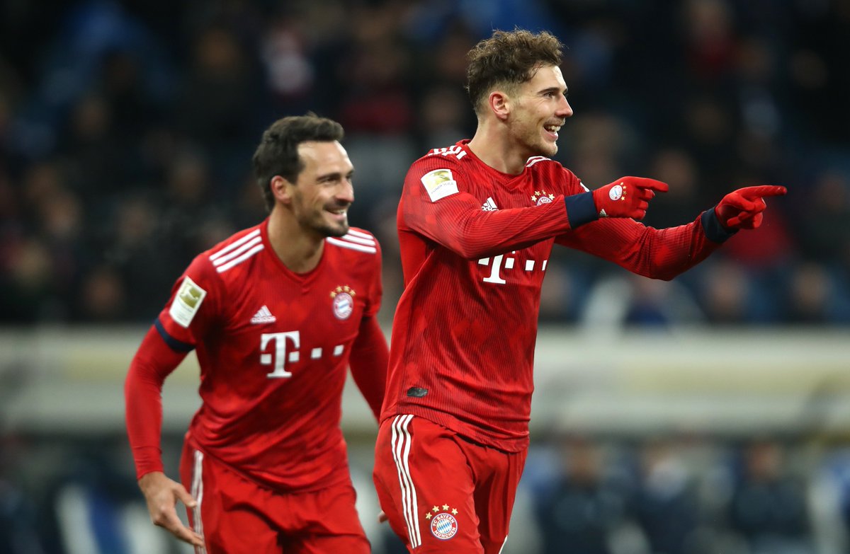 Goretzka celebra uno de sus goles.