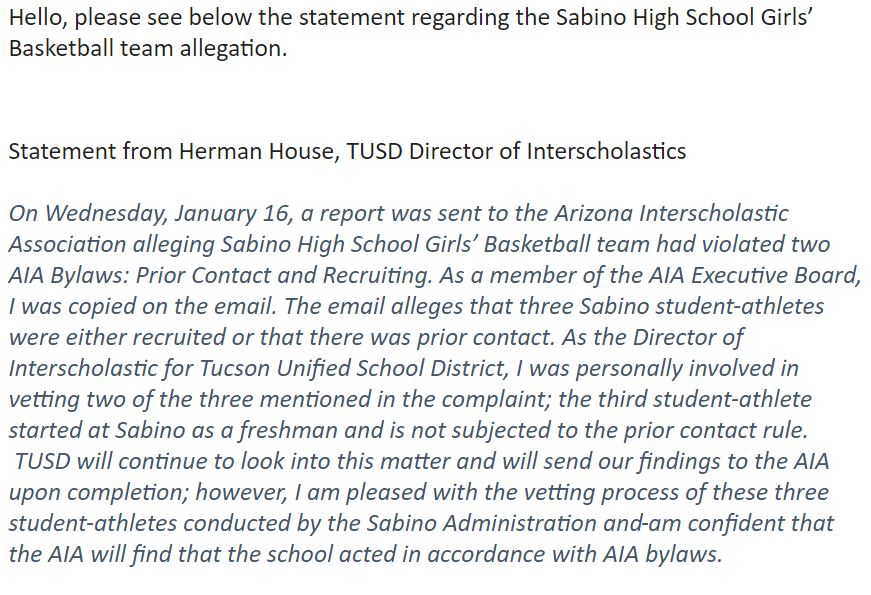 DavidKelly1290's tweet photo. AND THEN THERE'S THIS: January 22 and February 8 just got a WHOLE lot more interesting. #Sabino vs. #TanqueVerde #AZHSHoops #GirlsBasketball in #Tucson #EastSideShowdown #ItsPersonal https://t.co/XgzcE3XI2p